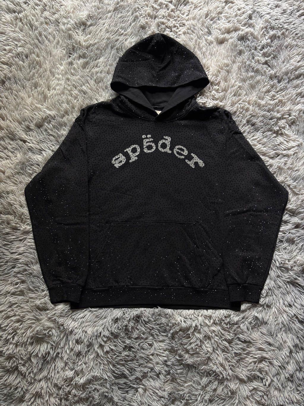 VVS Sp5der rhinestone hoodie