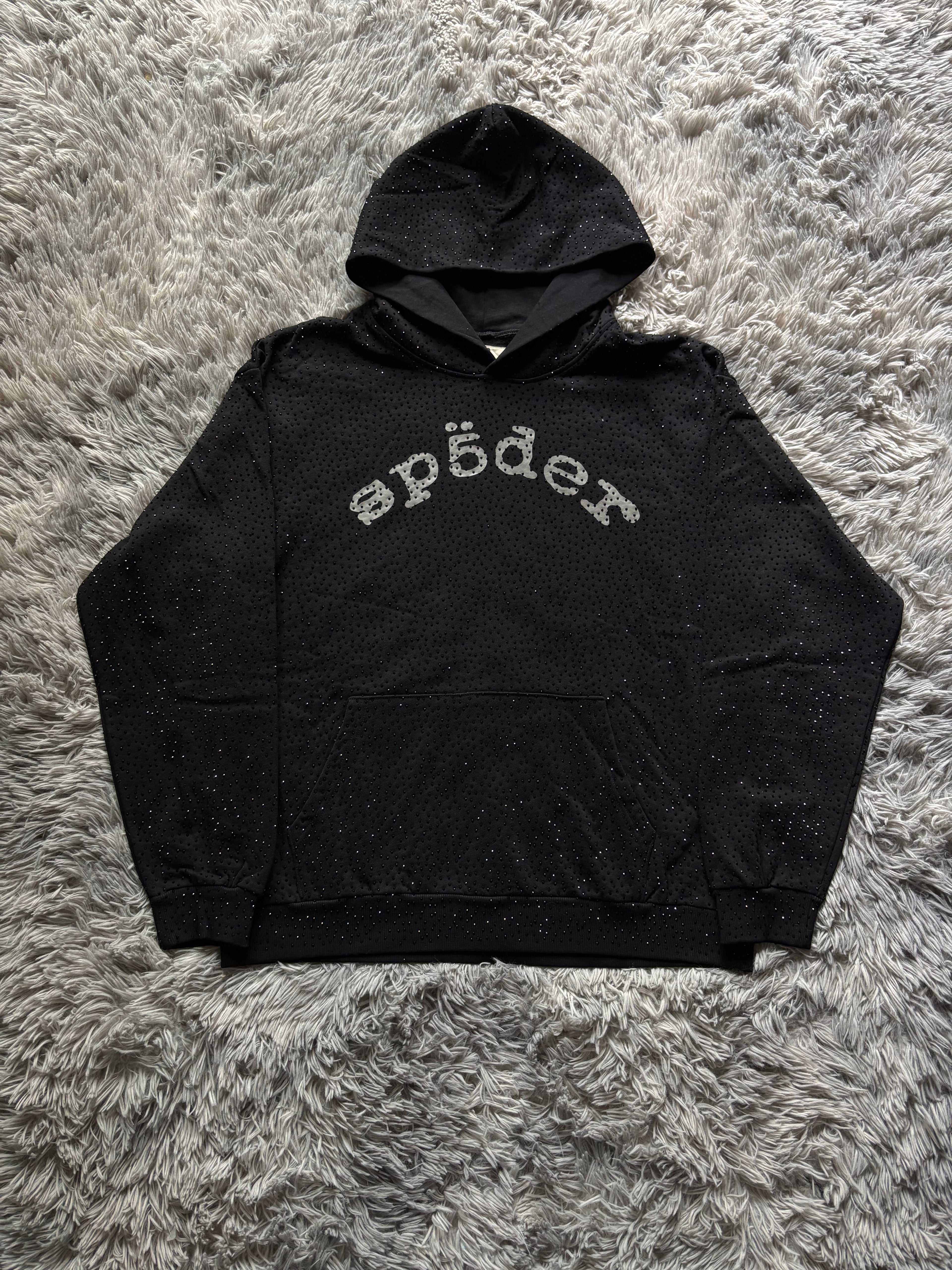 VVS Sp5der rhinestone hoodie