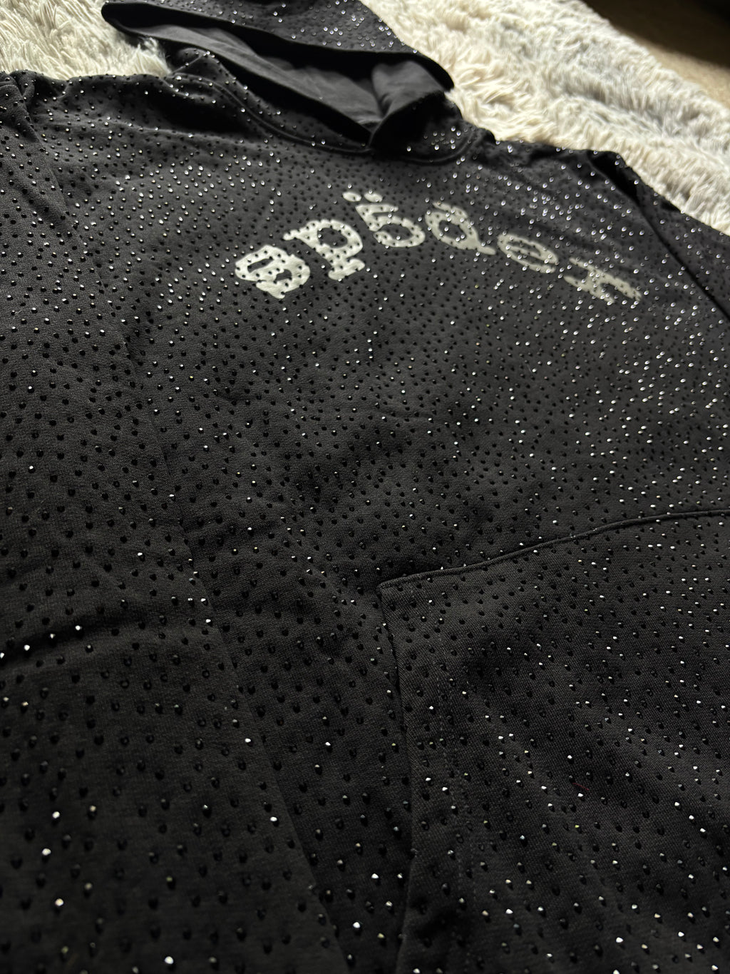 VVS Sp5der rhinestone hoodie
