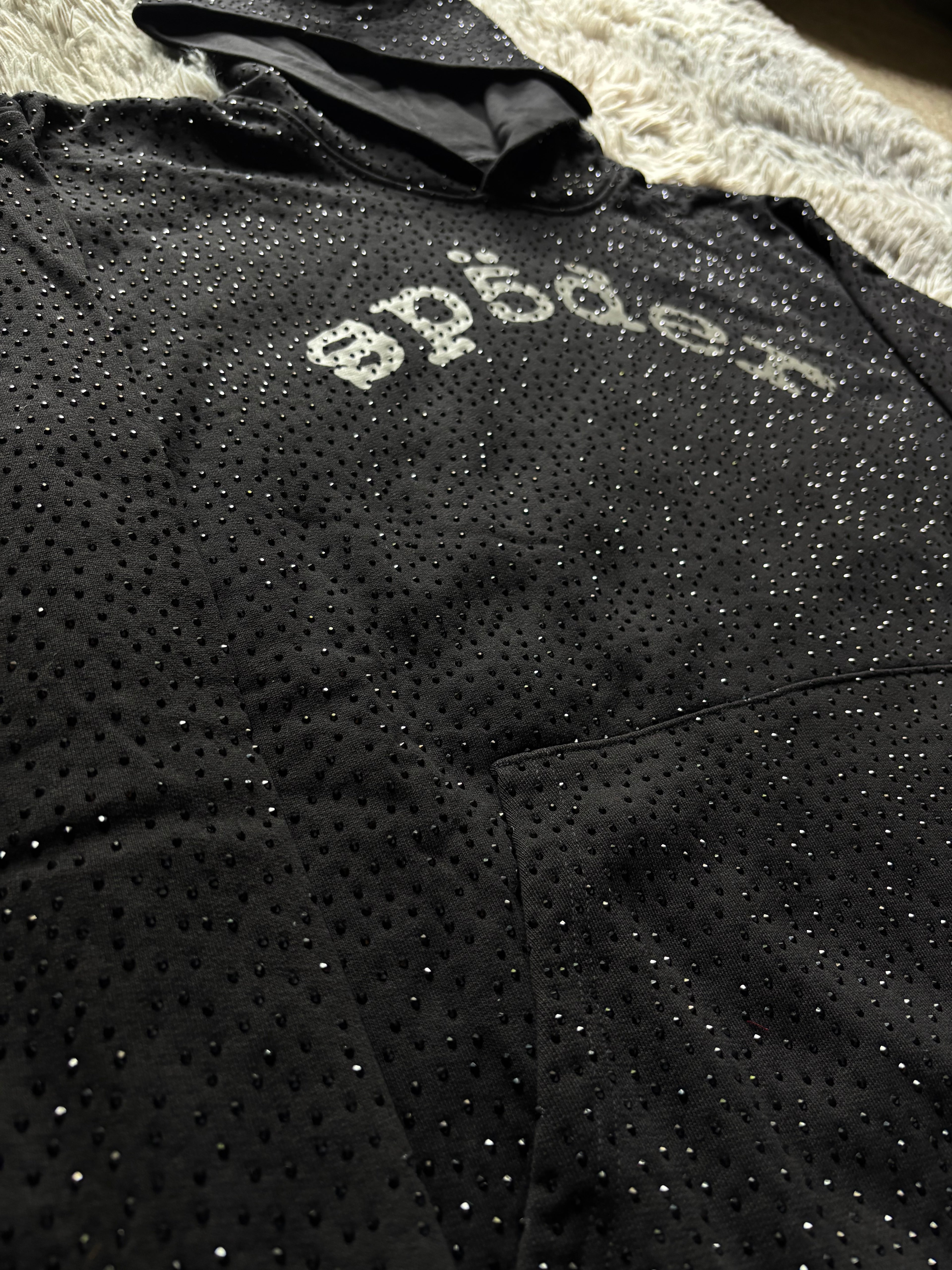 VVS Sp5der rhinestone hoodie